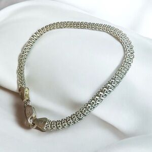 Sterling Silver Unique Twisted Rope Chain Bracelet